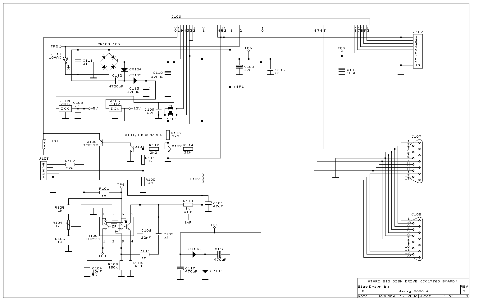 Atari 810 Schematic