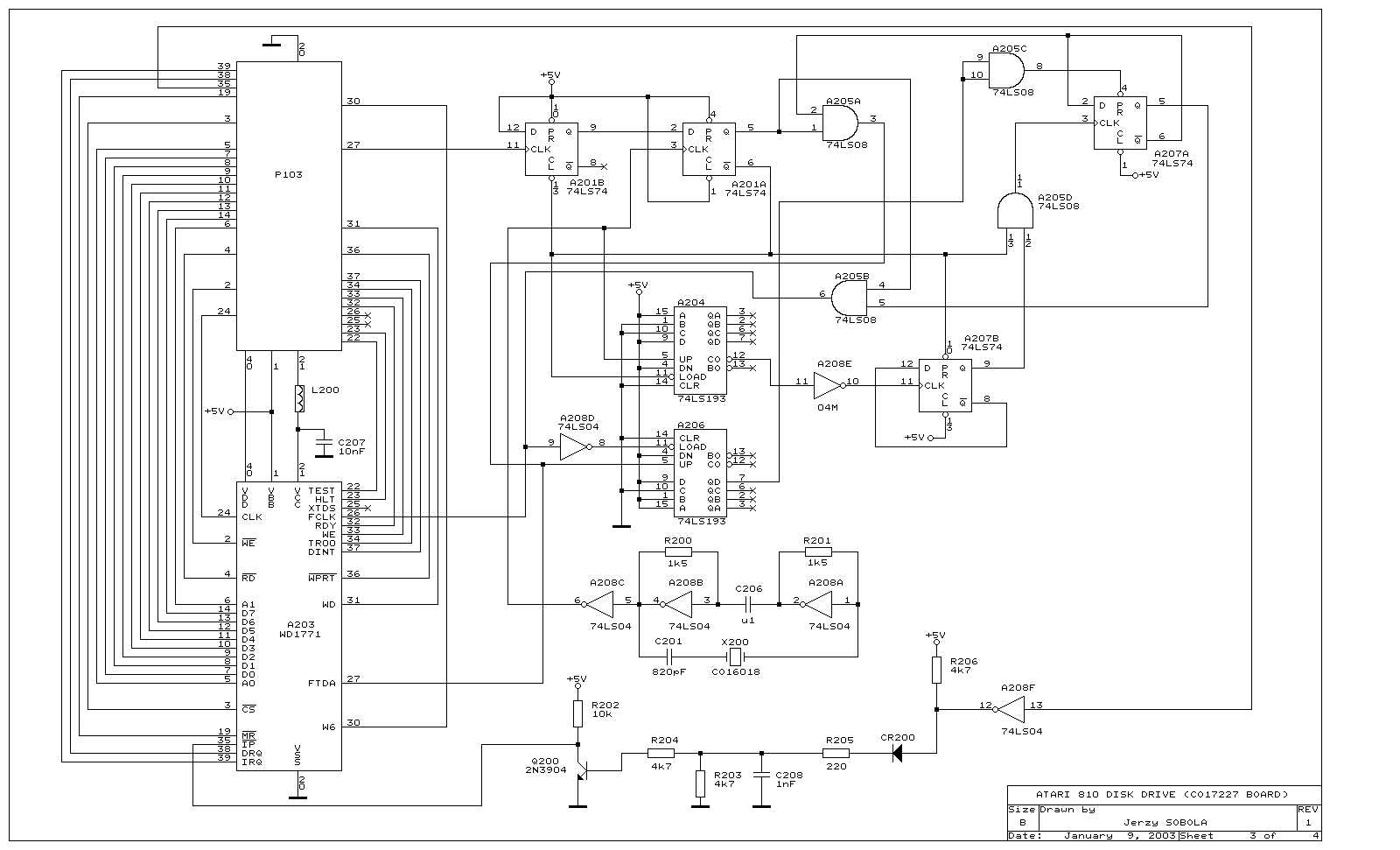 Atari 810 Schematic