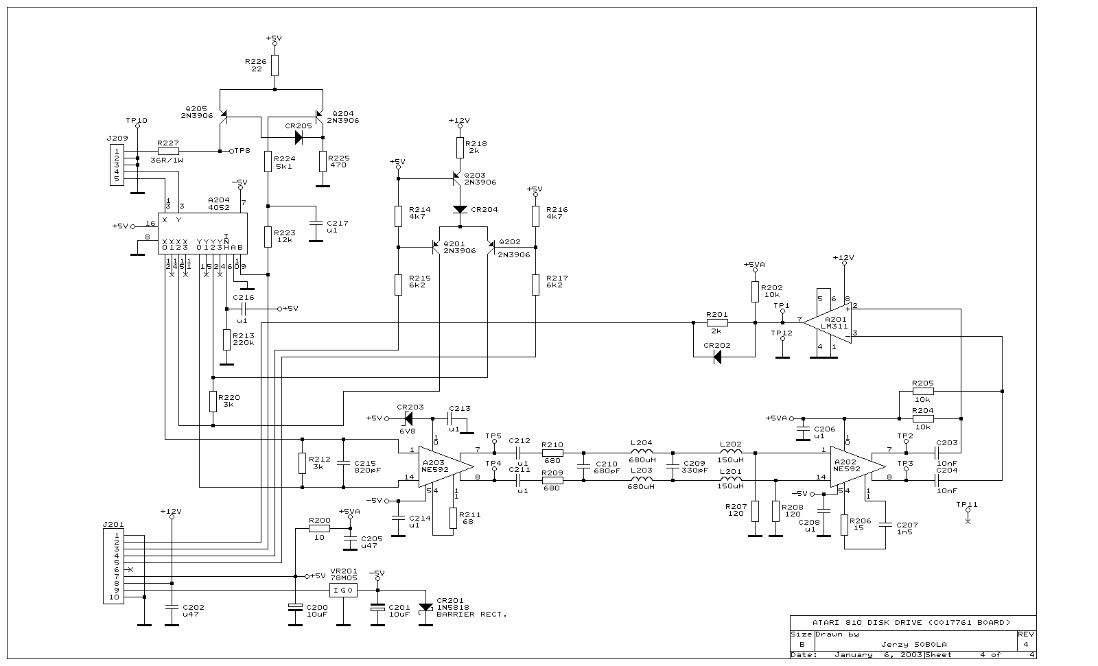 Atari 810 Schematic