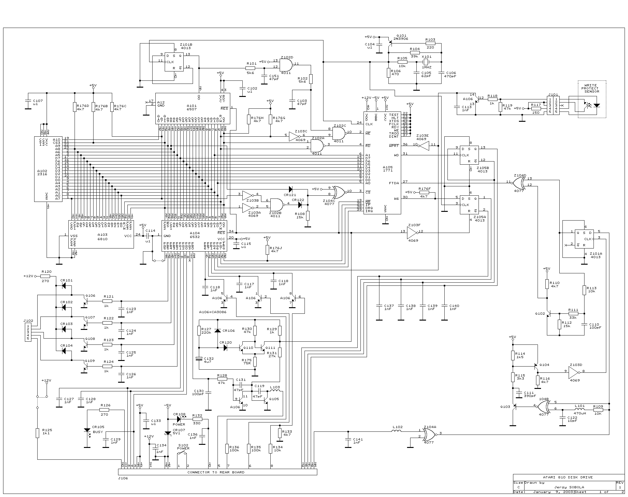 Atari 810 Schematic