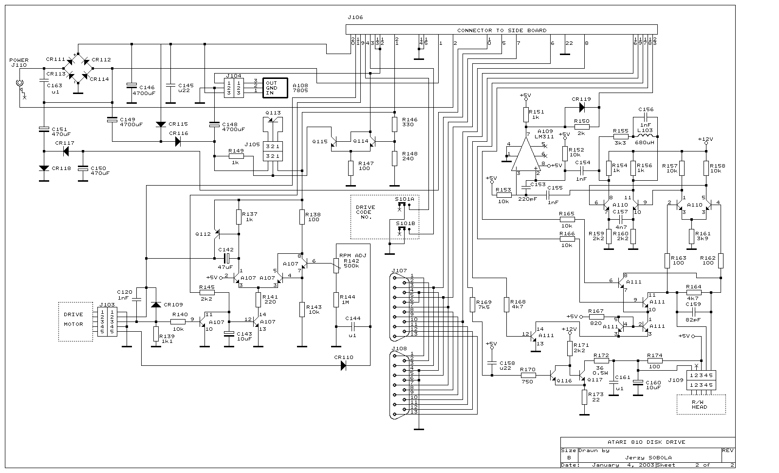 Atari 810 Schematic