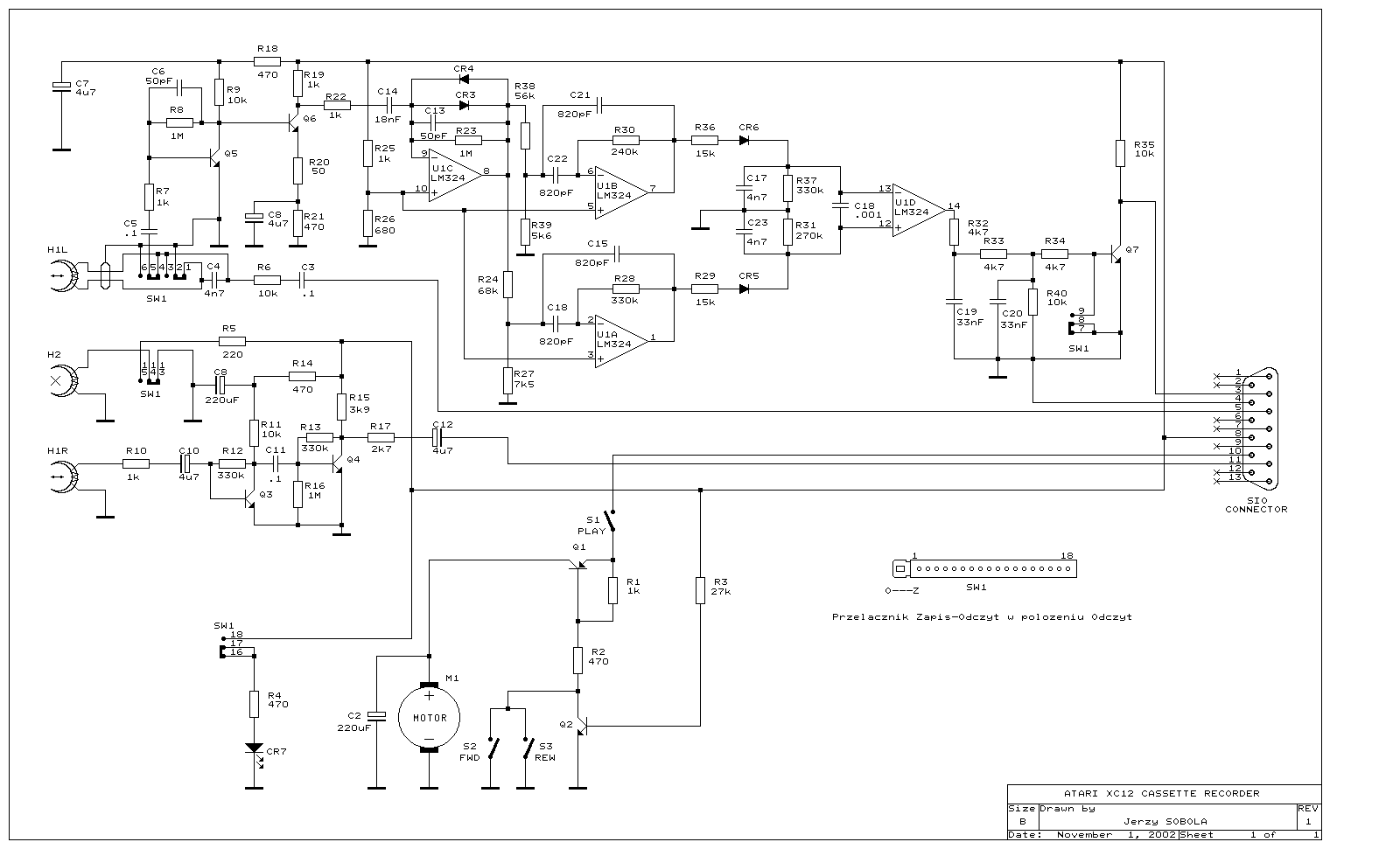 Atari Atari XC12 Schematic