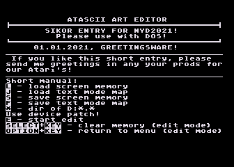 AtaSCII Art Editor